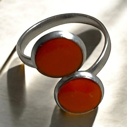 Anillo doble naranja